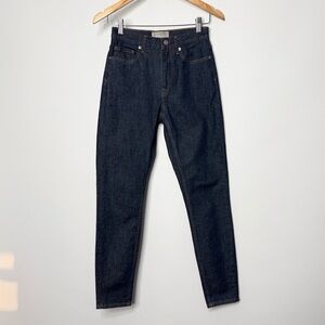 Everlane Dark Wash High Rise Straight Leg Jeans 25 Tall